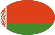 Aufkleber oval Belarus Weissrussland 10 x 6,5 cm 