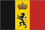 Fahne Belgien mit Wappen 90 x 150 cm 