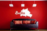 Wandtattoo Berlin Karte 