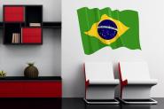 Wandtattoo Wehende Flagge Brasilien 