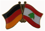 Freundschaftspin Deutschland - Libanon 25 x 15 mm 