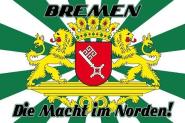 Fahne Bremen - Die Macht im Norden großes Wappen 90 x 150 cm 