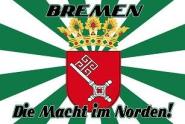 Fahne Bremen - Die Macht aus dem Norden 90 x 150 cm 