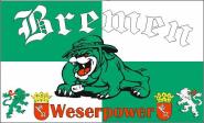 Fahne Bremen Weserpower 90 x 150 cm 