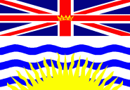 Fahne Britisch Columbia 30 x 45 cm 