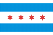 Flagge Chicago 20 x 30 cm 