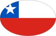 Aufkleber oval Chile 10 x 6,5 cm 
