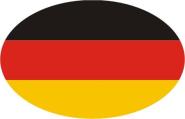 Aufkleber oval Deutschland 10 x 6,5 cm 