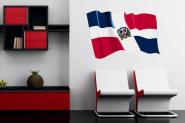 Wandtattoo Wehende Flagge Dominikanische Republik 