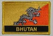 Aufnäher Bhutan mit Schrift 