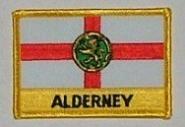 Aufnäher Alderney mit Schrift 