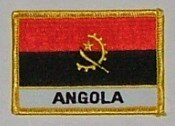 Aufnäher Angola mit Schrift 
