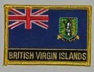 Aufnäher British Virgin Islands Jungferninseln mit Schrift 