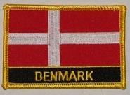 Aufnäher Dänemark mit Schrift 