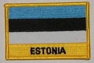 Aufnäher Estland mit Schrift 