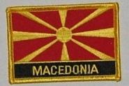 Aufnäher Mazedonien mit Schrift 