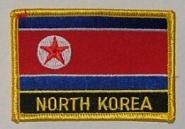 Aufnäher Nord Korea mit Schrift 