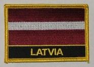 Aufnäher Lettland mit Schrift 