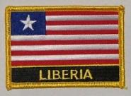 Aufnäher Liberia mit Schrift 