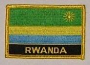 Aufnäher Ruanda mit Schrift 