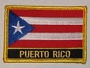 Aufnäher Puerto Rico mit Schrift 