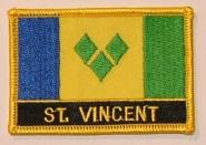 Aufnäher St. Vincent & Grenadinen mit Schrift 