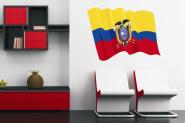 Wandtattoo Wehende Flagge Ecuador 
