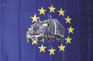 Fahne Europa mit LKW 90 x 150 cm 