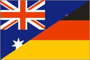 Fahne Deutschland-Australien Freundschaftsflagge 90 x 150 cm 
