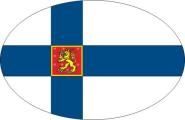 Aufkleber oval Finnland Staatsflagge 10 x 6,5 cm 