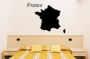Wandtattoo Frankreich Karte 