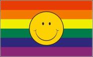 Miniflag Regenbogen Smily 10 x 15 cm 