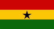 Miniflag Ghana 10 x 15 cm 