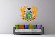 Wandtattoo Ghana Wappen Color 