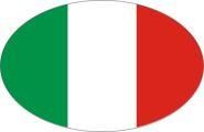 Aufkleber oval Italien 10 x 6,5 cm 
