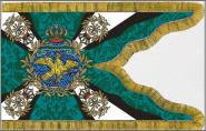 Fahne Standarte Jäger-Regiment zu Pferde Nr. 13 45 x 80 cm 