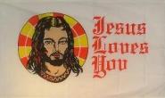 Fahne Jesus loves You 90 x 150 cm 