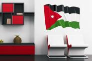 Wandtattoo Wehende Flagge Jordanien 