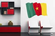 Wandtattoo Wehende Flagge Kamerun 
