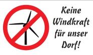 Fahne Keine Windkraft für unser Dorf 90 x 150 cm 