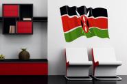 Wandtattoo Wehende Flagge Kenia 