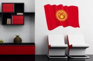 Wandtattoo Wehende Flagge Kirgisistan 