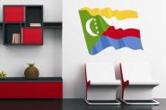 Wandtattoo Wehende Flagge Komoren 