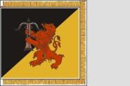 Fahne Standarte Schweden Kompanistandar Västgöta tremänningskavalleri 1715 (Kronobergs) 60 x 60 cm 