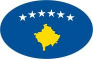 Aufkleber oval Kosovo 10 x 6,5 cm 