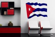 Wandtattoo Wehende Flagge Kuba 