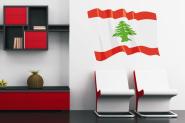 Wandtattoo Wehende Flagge Libanon 