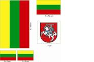 Aufkleberbogen Litauen 
