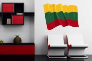 Wandtattoo Wehende Flagge Litauen 