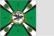 Fahne Standarte des Magdeburgischen Jäger-Bataillon Nr. 4 150 x 150 cm 